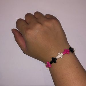 Jewelry: Multi-color Cross Bracelet